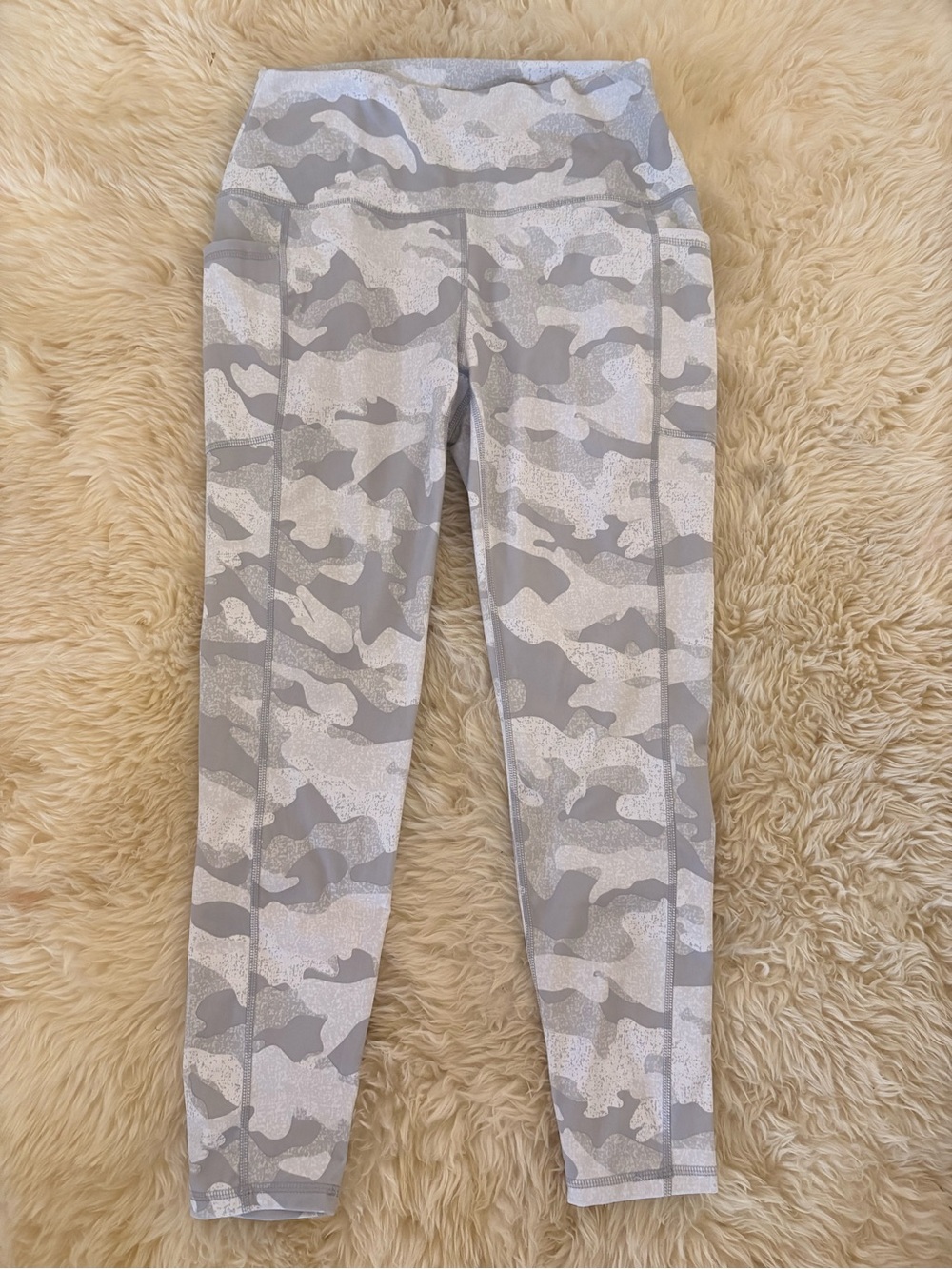 RBX Gray & White Camo Active Leggings